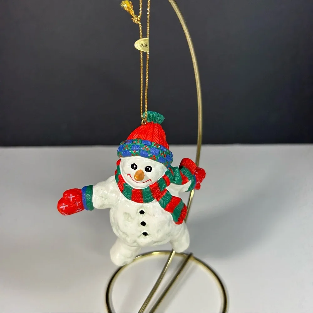 Christmas Snowman Ornament Hanging Scarf Hat Mittens‎ 4